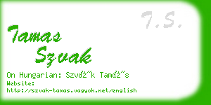 tamas szvak business card